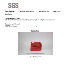 Anti-UV test report certificate from Haining Gebo Textile Co., Ltd.