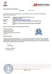 Bureau VERITAS certificate from Chongqing Longshine Import And Export Co., Ltd.