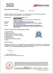 SGS Certificate certificate from Langfang Duobei Machinery Co., Ltd.