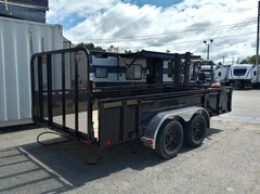 2024 PJ Trailers 7×14 7K Powder Coated Open Utility w/Rear Ramp Gate, Solid Metal Side Walls - Image 4