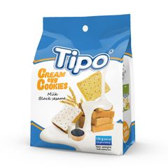 Huu Nghi supplier premium milk black sesame cream egg cookie 90gram packaging bag sweet taste biscuits - Image 3