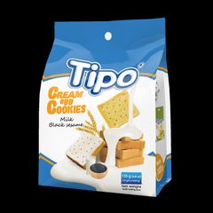 Huu Nghi supplier premium milk black sesame cream egg cookie 90gram packaging bag sweet taste biscuits - Image 5