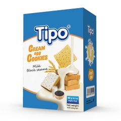 Huu Nghi supplier premium milk black sesame cream egg cookie 90gram packaging bag sweet taste biscuits - Image 2