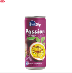 SUNSIP FRUIT JUICE with Passion – 250ml slim can - Image 1