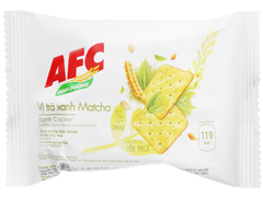 Biscuits AFC Matcha green tea cracker Nutrition Flavor Tea Taste sweet Type Cracker Shape Square Feature Normal Brand Name - Image 1