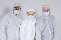 Industrial Protective Disposable Waterproof Asbestos Coverall Hazmat Safety Work Suit - Image 5