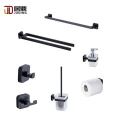 Hot Sale Matt Black Commercial Bathroom Accessories Set for Hotel Public Restroom - Foshan Nanhai Ju Ding Hardware Co., Limited