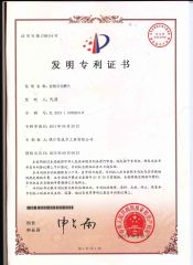 patent certificate from Zhenjiang Fewell Tools Co., Ltd.