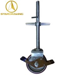 Stardrawing 6 8 Inch Quick Install Adjustable Threaded Stem Scaffolding Castor Wheels - Image 5