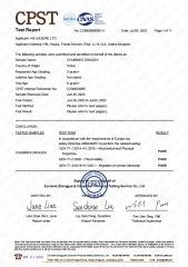 EN71 GLOBAL certificate from Pakfoon Trading Company Limited