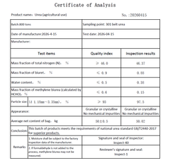 COA certificate from V Organics FZ LLC
