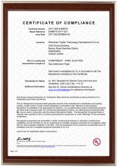 UL-1 certificate from Shenzhen Topfan Technology Development Co., Ltd.