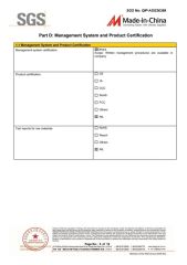 SGS certificate from Cangzhou Weijiang Metal Products Co., Ltd.