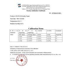 Calibration certificate certificate of Chongqing Super Mechanical&Electrical Co., Ltd – certificate photo, supplier certificates section