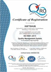 ISO Certification certificate from IGiftsHub