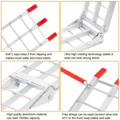 High Lift 340kgs Portable Ramp Car Aluminum ATV Ramp Adjustable Loading Ramps - Image 4