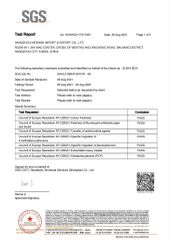 SGS certificate of Hangzhou Meshine Import And Export Co., Ltd – certificate photo, supplier certificates section