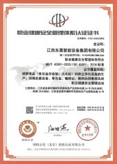 Occupational Health and Safety Certification certificate from Jiangxi Dongsheng Intelligent Equipment Group Ltd.