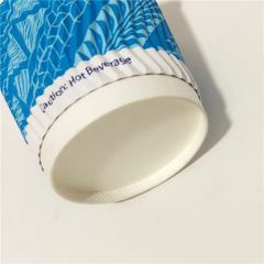 PE Coating 8oz Ripple Double Wall Paper Cup Lid With Lid Model NO. PCS-02 Style Ripple Wall HS Code 4823699000 Origin Anhui, China - Image 3