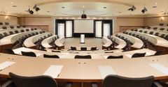 Colleges & Offices Push Back Auditorium Setup Color Blue Size 30x40 Brand Ahuja Display Size 75 Inch Resolution 78000 - Image 1