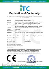 CE certificate for patchcord certificate from TOPNET (SHENZHEN) COMMUNICATION CO.,LTD