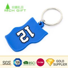China Manufacturer Custom Soft PVC Color Printing Sports Jersey Keychains with Number Logo - Image 3