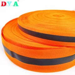 Custom Width Orange Polyester Reflective Webbing Woven Reflective Tape for Safety Garment - Suzhou D. Y. Apparels Accessory Co., Ltd.
