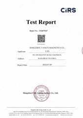Reach certificate from Hangzhou Yangyi Magnetics Co., Ltd.
