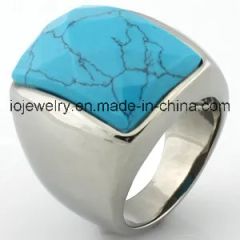 Gemstone Jewelry Big Cat Eye Stainless Steel Metal Rings Customized - Image 2