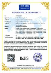 ROHS Sound box certificate of Dongguan AST Industry Co., Ltd. – certificate photo, supplier certificates section