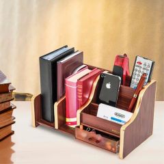 Desktop Wooden File Tray with Drawer - Image 1