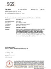 SGS certificate of BAZHOU DOWELL FURNITURE CO., LTD. – certificate photo, supplier certificates section