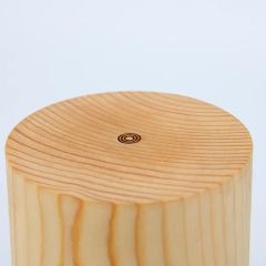 Circular Column Wood LED Mood Night Light Table Decorative Lamp - Image 2