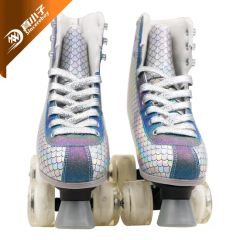 Double Row Skates Suitable 4 Wheel PU Flash Roller Skates - Image 5