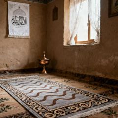 Customized Color Modern Style Soft Polyester Mat for Muslim Prayer Home Travel Rugs - Image 3