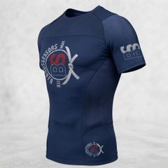 Professional Short-Sleeve Compression Rash Guard for BJJ, MMA, and Martial Arts Training - Custom Wholesale Activewear - Image 5