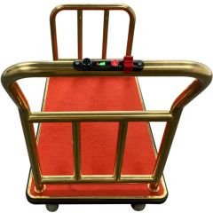 Custom 4-Wheelmodern Metalhoteltrolley Cart with Durable Steelconstruction Durable Luggage Trolley - Guangzhou Nanjie Machinery Manufacturing Co., Ltd.