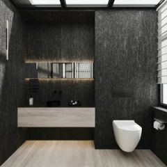 Black Sand Grain Pattern Sintered Stone Slabs - Image 1