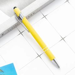 5% off Factory Selling Stylus Customized Logo Value Rubber Paint Ballpoint Pen Multi-Color Optional Laser Engraving Logo - Image 5