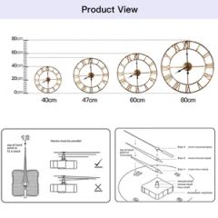 Metal Wall Clocks Large Designer Wall Clock - Image 2