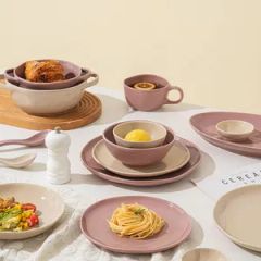 High Quality Restaurant Tableware Plates Bowls Sets Ceramic Dinnerware for Gift - Image 2