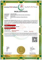 HALAL certificate from New Town Dairy