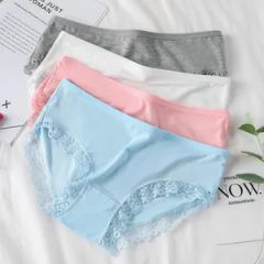 Factory Direct Soft Lace Underwear Panties for Women Cotton Spandex Everyday Style Knitted Weaving Plain Dyed - JIANGXI EDMOND FASHION CO., LTD.