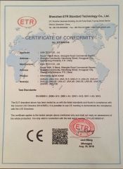 CE-LVD certificate from UNA Tech Co., Ltd.