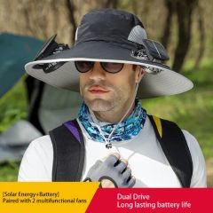 Removable Solar Charging Fan Outdoor Sunshade Cap - Image 6