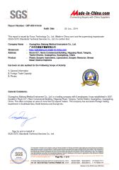 SGS Certificate certificate from Guangzhou Baitang Medical Instrument Co., Ltd.