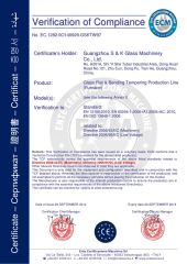 Glass Tempering Line certificate from Guangzhou S&K Glass Machinery Co., Ltd.