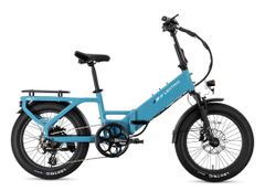 Foldable Long-Range Utility eBike XP4 750 Step-Thru Raindrop Blue eBike - Image 1