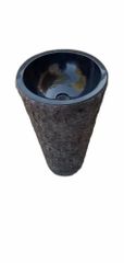 Marble Pedesstal wash basin Color Black Shape Round 33 inch 16*16 Material - Image 1