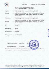 MSDS certificate of Mcloak Technology Co., Ltd. – certificate photo, supplier certificates section